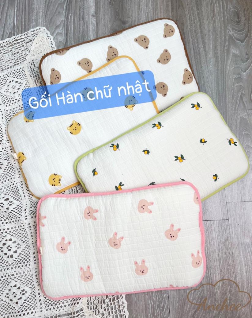 Gối sơ sinh chữ nhật