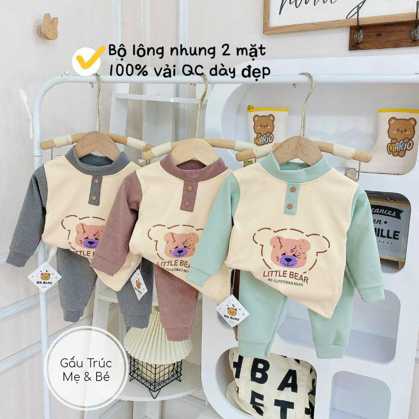 Bộ zip nhung Little Bear